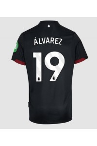 West Ham United Edson Alvarez #19 Jalkapallovaatteet Vieraspaita 2024-25 Lyhythihainen